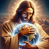 Diamond Painting-DIY Full Round Drill Jesus Earth（40*40CM)