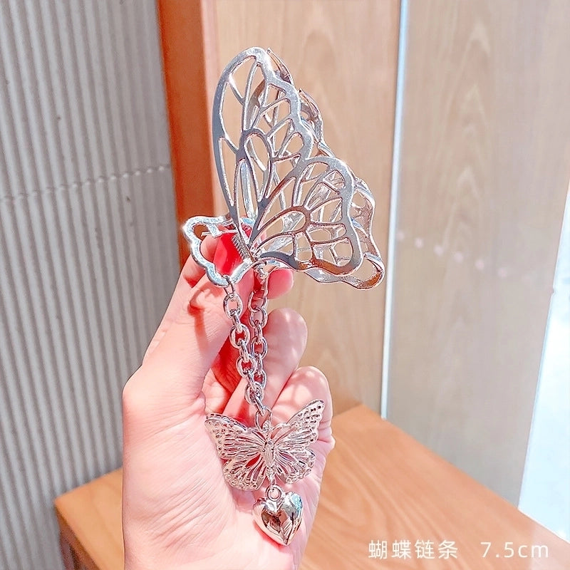 Simple Metal Catch Clip Large Shower Pearl Shark Clip