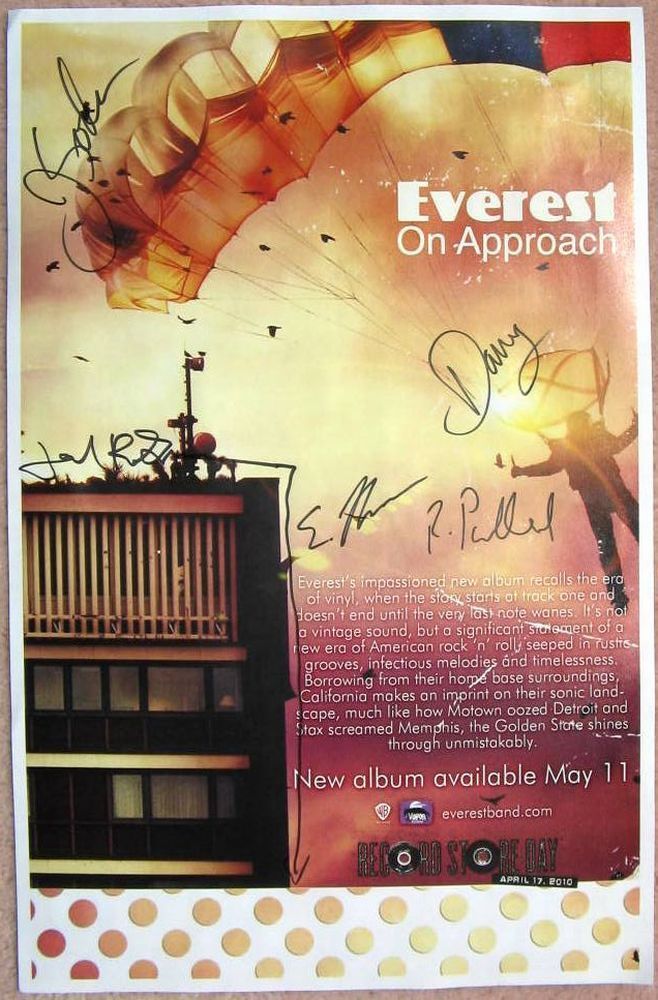 Signed EVEREST On Approach POSTER In-Person Autograph