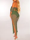 See-Through Strapless Two-Piece Suits
