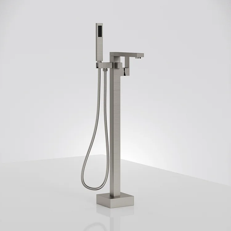 EVERSTEIN Modern Freestanding Bathtub Faucet in Brushed Nickel SFS-1094-NK