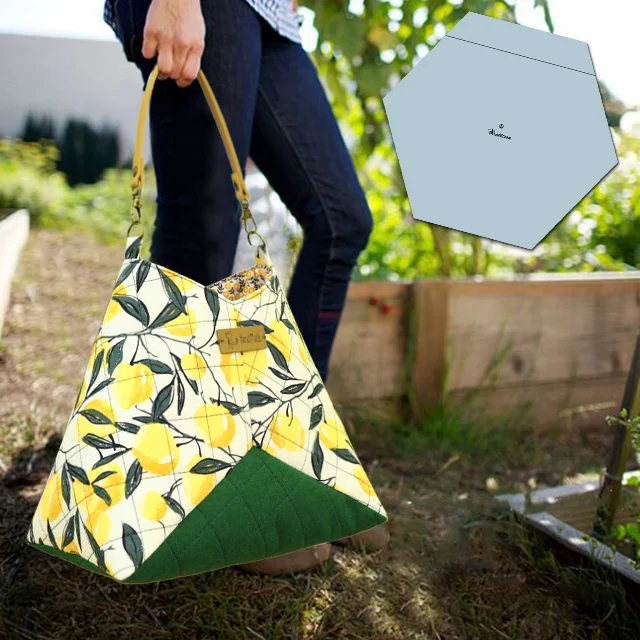 Bucket Tote Bag Sewing Template & Instructions