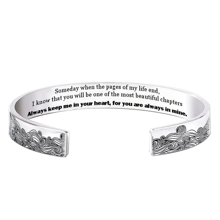 For Daughter - Always Keep Me In Your Heart Wave Bracelet