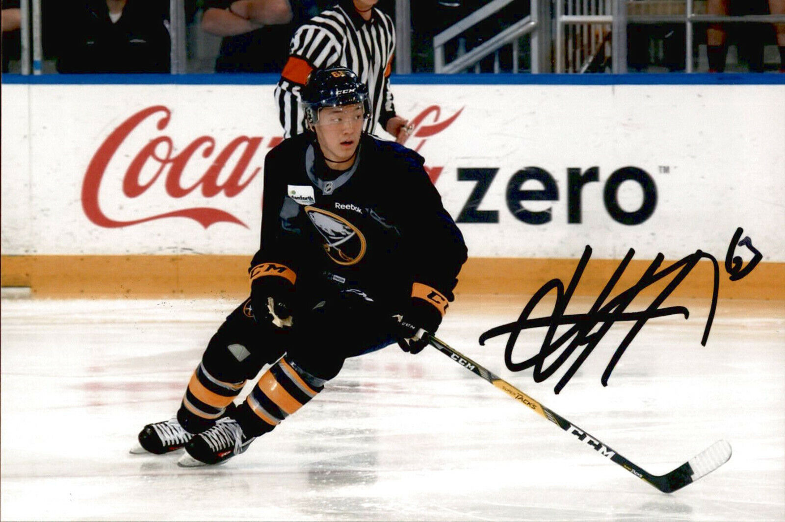 Cliff Pu SIGNED autographed 4x6 Photo Poster painting BUFFALO SABRES / COLUMBUS BLUE JACKETS #2