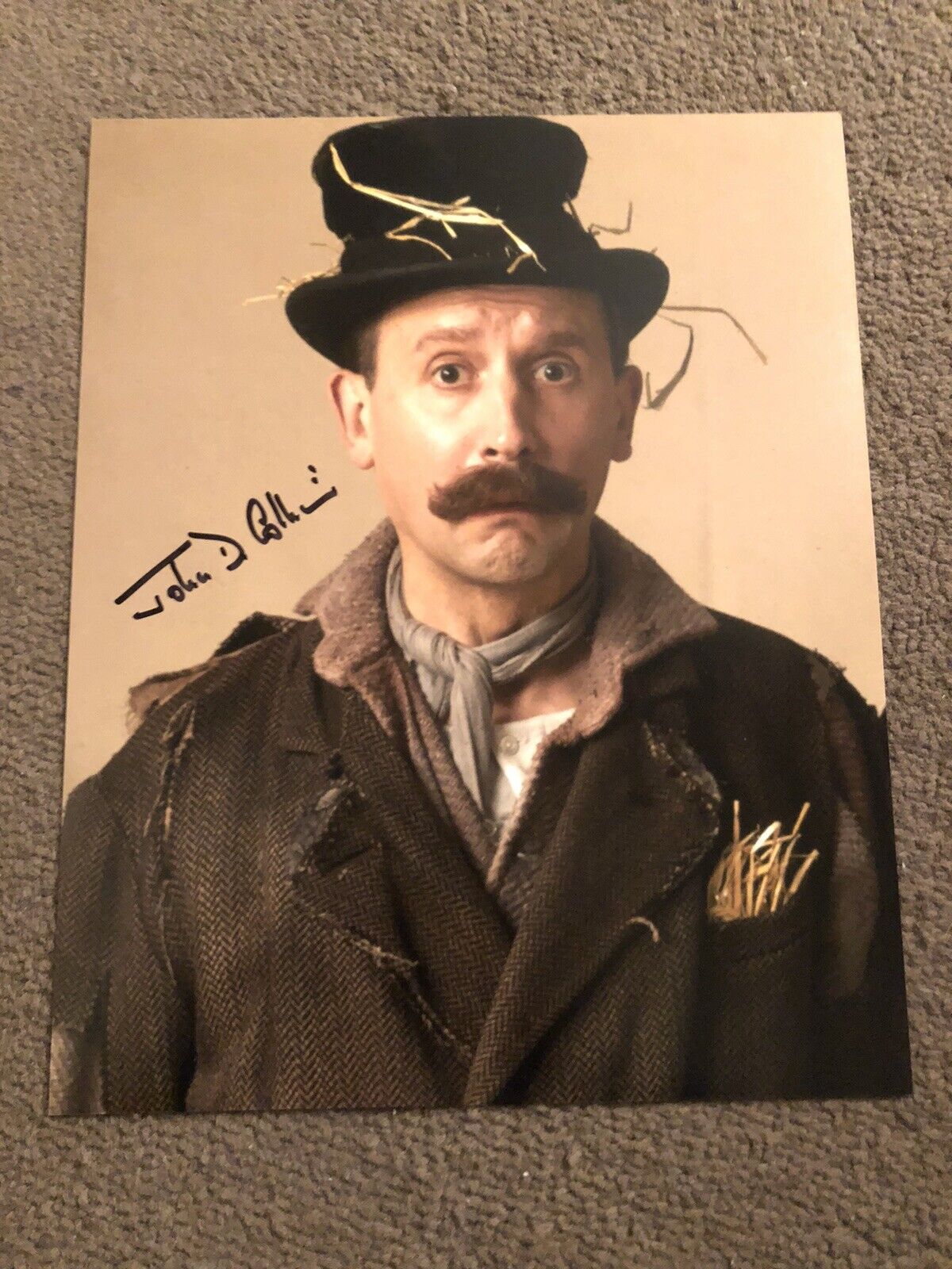 JOHN D COLLINS (ALLO ALLO) SIGNED Photo Poster painting 10x8”