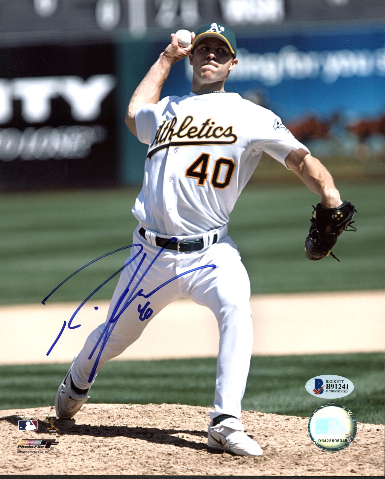 Athletics Rich Harden Authentic Signed 8X10 Photo Poster painting Autographed BAS #B91241