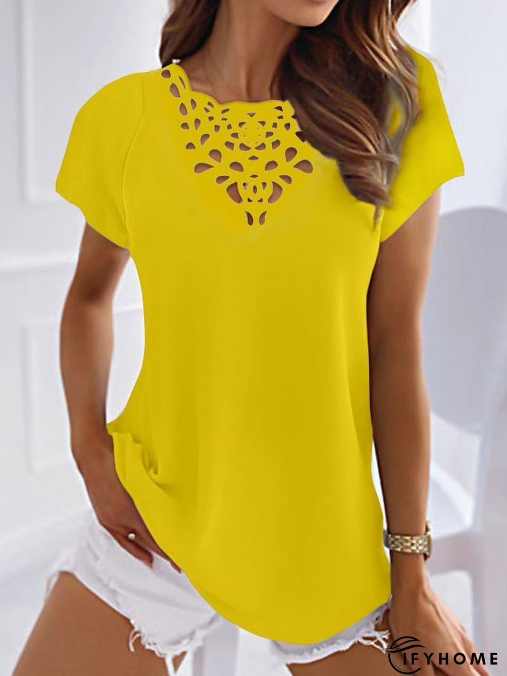 Casual Burnt Design Short Sleeve T-Shirt | IFYHOME