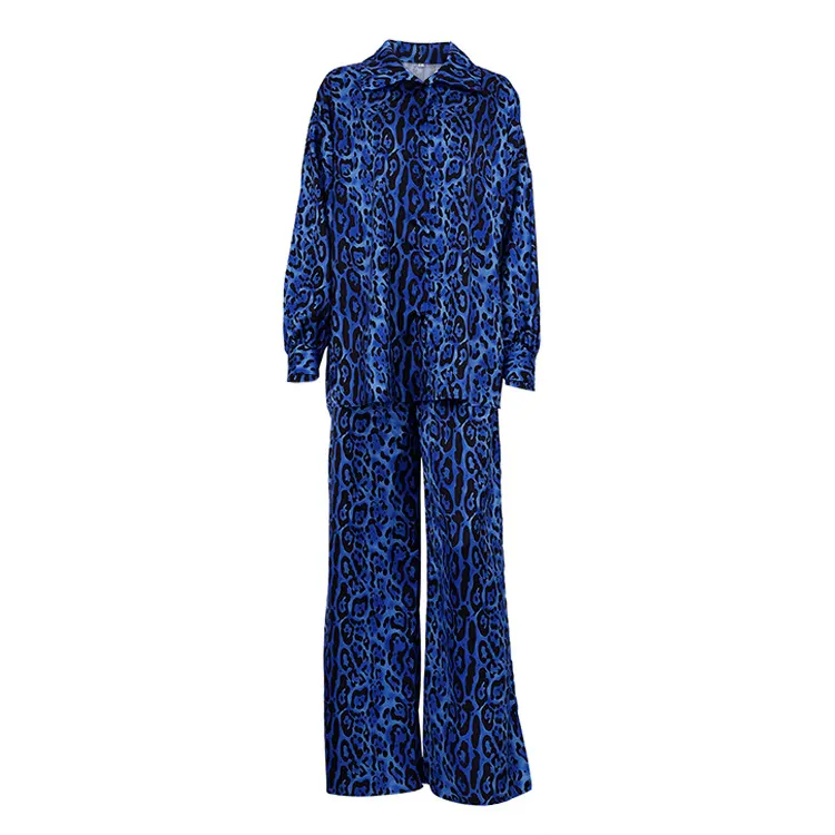 Churchf Churchf Sleeve Leopard Print Loose And Fashionable Two-Piece Set