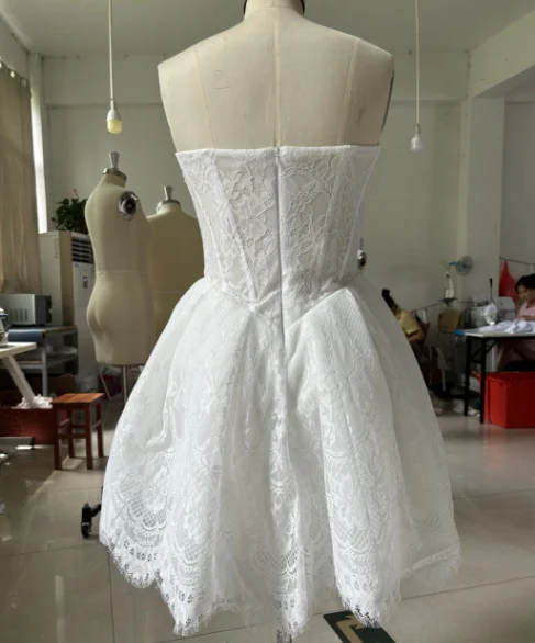 Uveng Uveng Lace High-End Breast-Wear Sexy Dress Women's Summer Irregular Women's Dress Wedding Dress