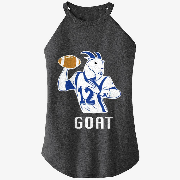 Goat Number 12 Tom Brady, Football Rocker Tank Top