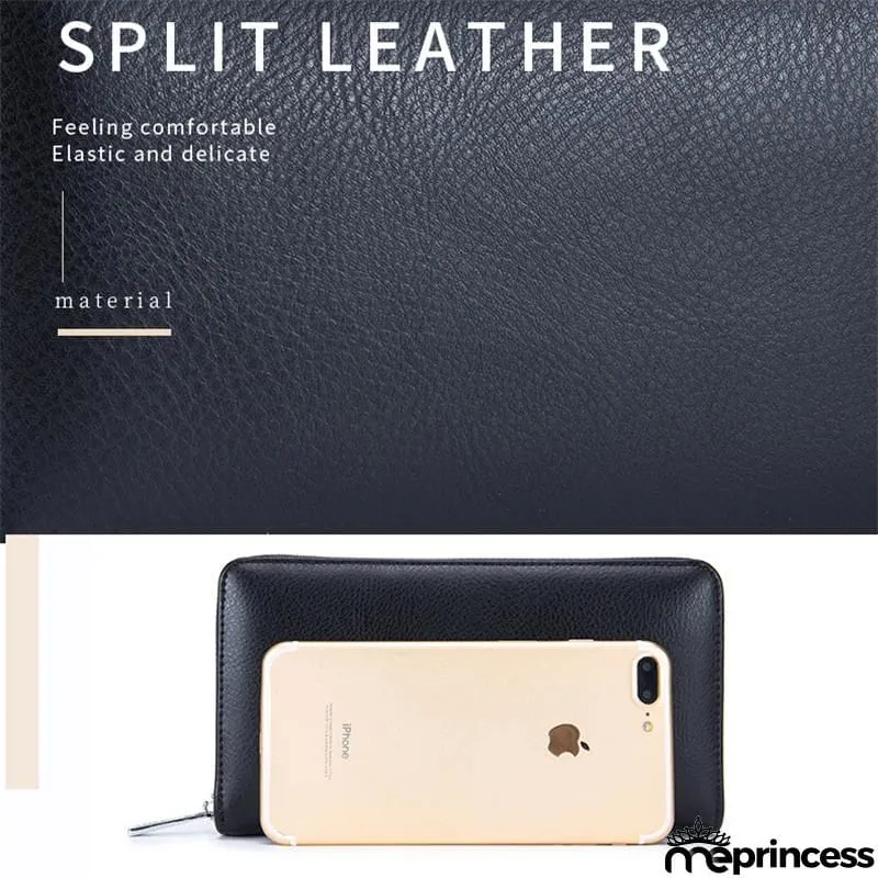 Unisex Multiple Compartment RFID Technology Anti-Scanning Card Slot Currency Wallet
