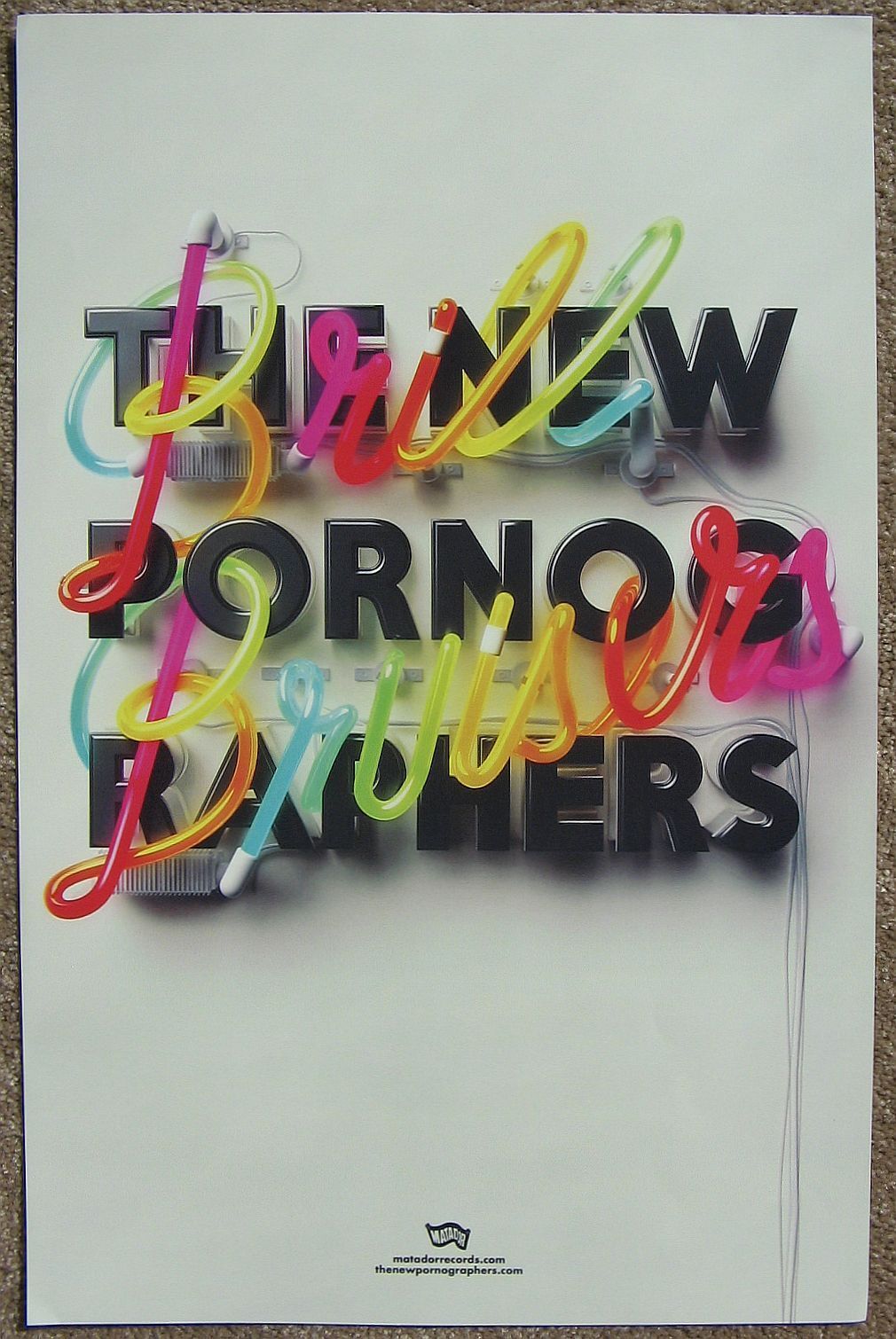 NEW PORNOGRAPHERS Album POSTER Brill Bruisers 11x17