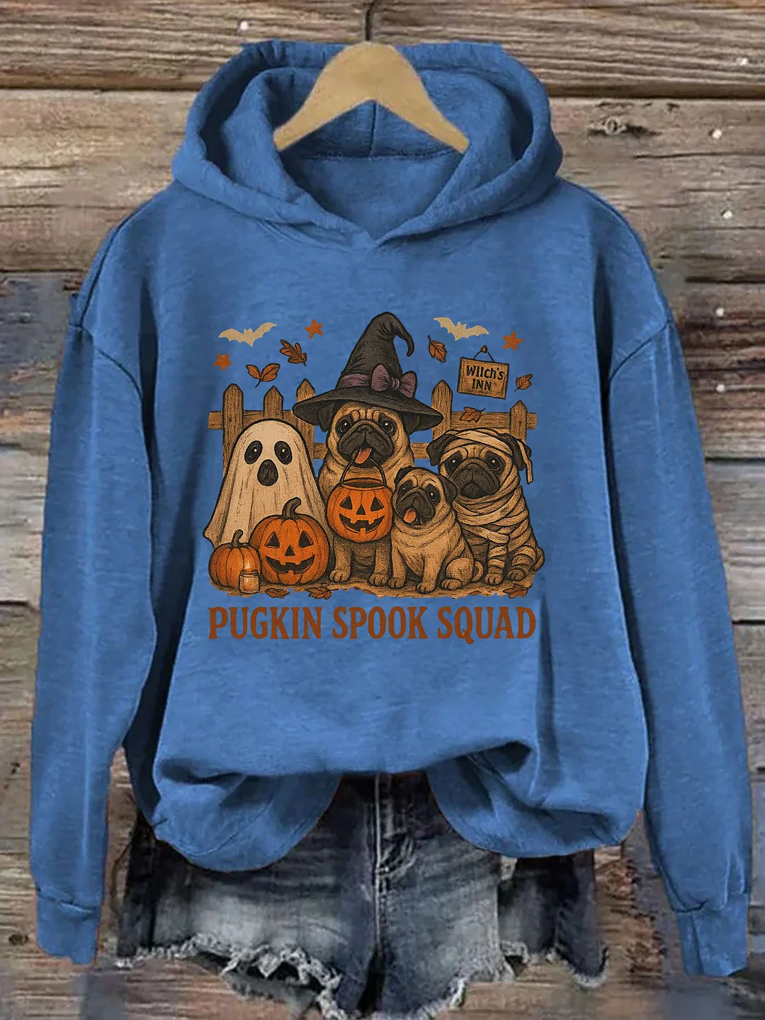 Retro Pug Halloween Hoodie