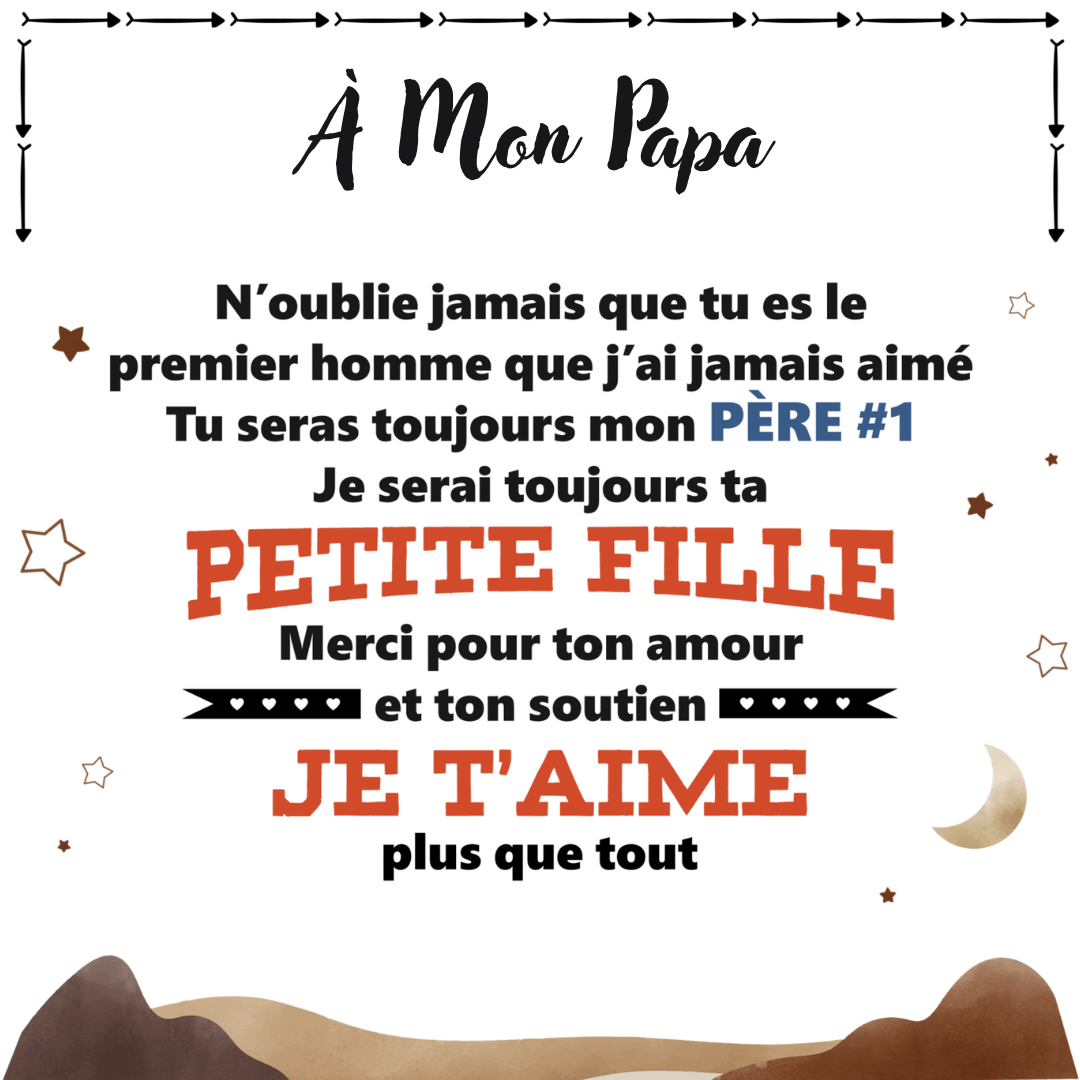 A Mon Papa Carte Avec Coffre Cadeau