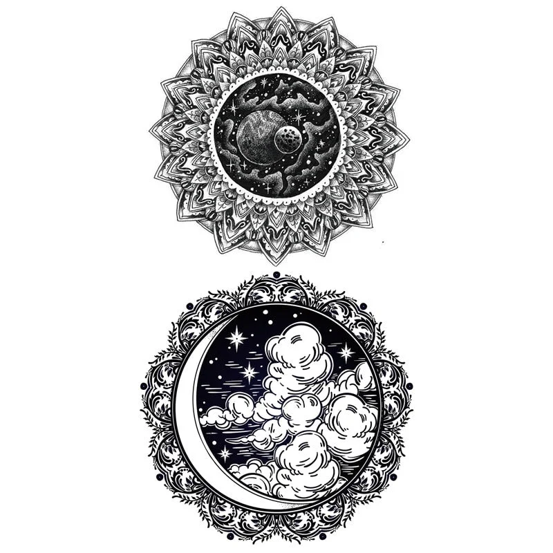 Waterproof Temporary Tattoo Stickers Butterfly Tiger Feather Design Tattoo Children Black Body Art Fake Tattoos for Men Women