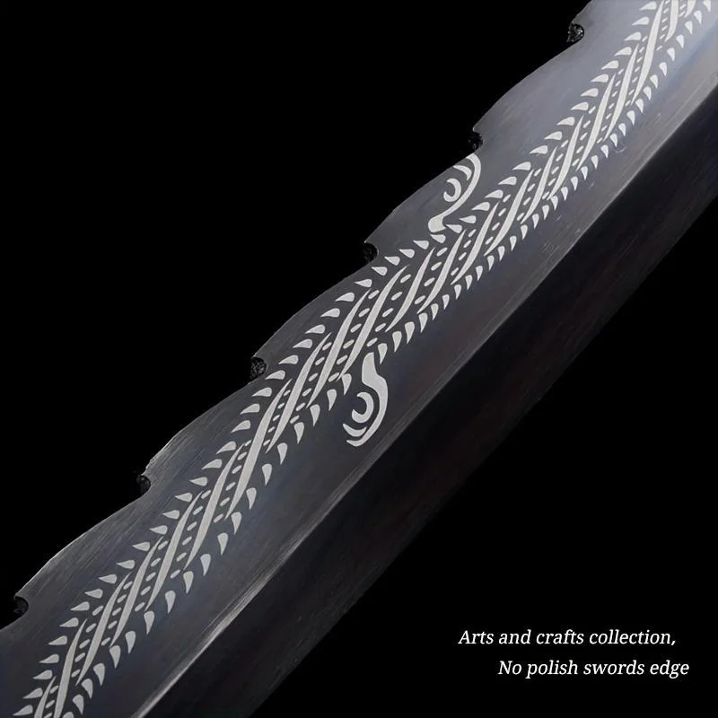 Authentic Samurai Katana Sword with Tiger Head Handle, Real Metal, Art collection