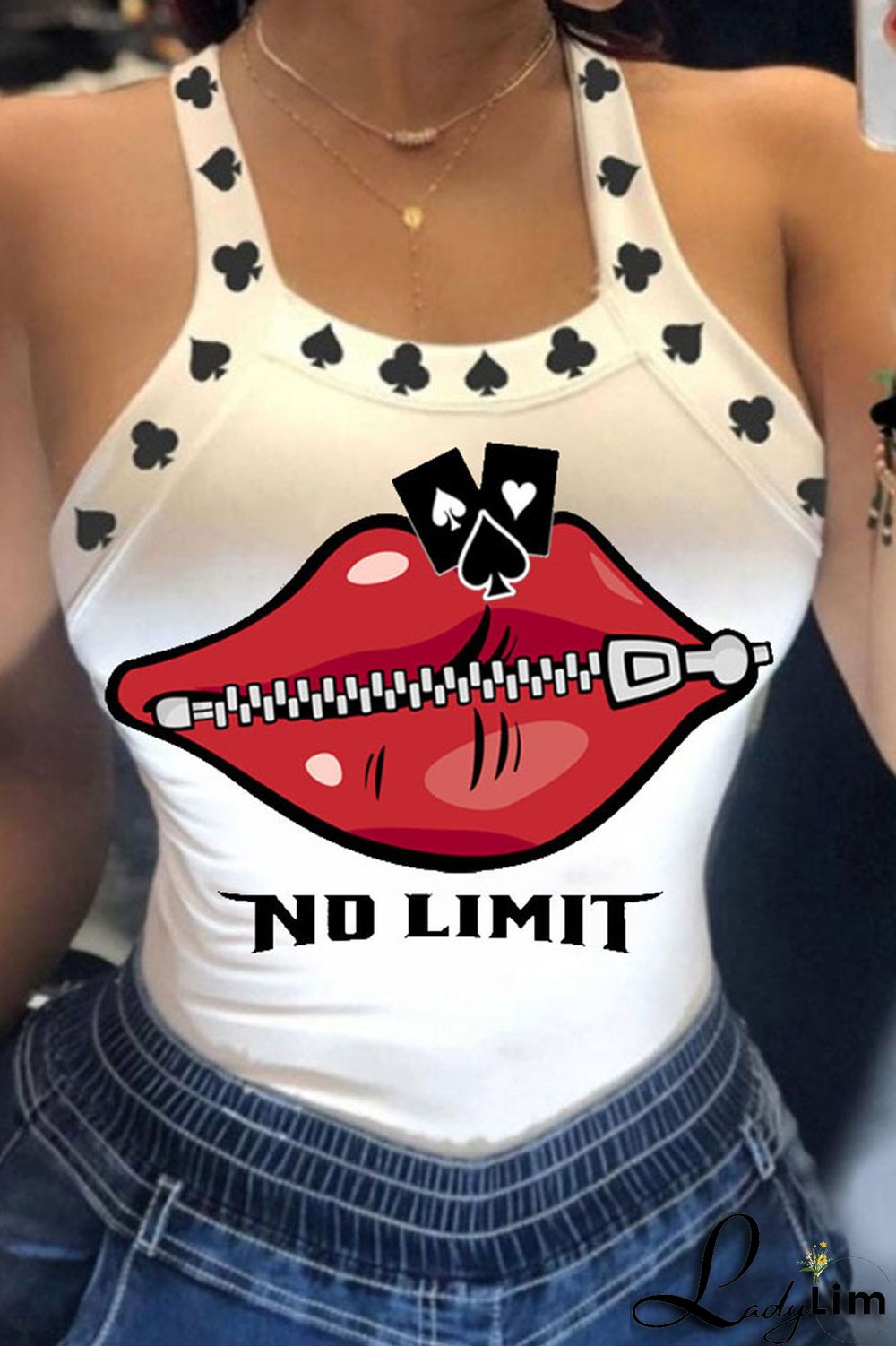 Deep Red Casual Street Print Patchwork U Neck Tops