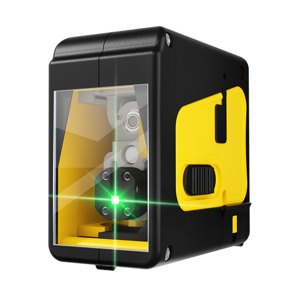 

Portable 2 Lines Laser Level Self Leveling Red Green Beam High Precision, Green line&rechargeable battery, 501 Original