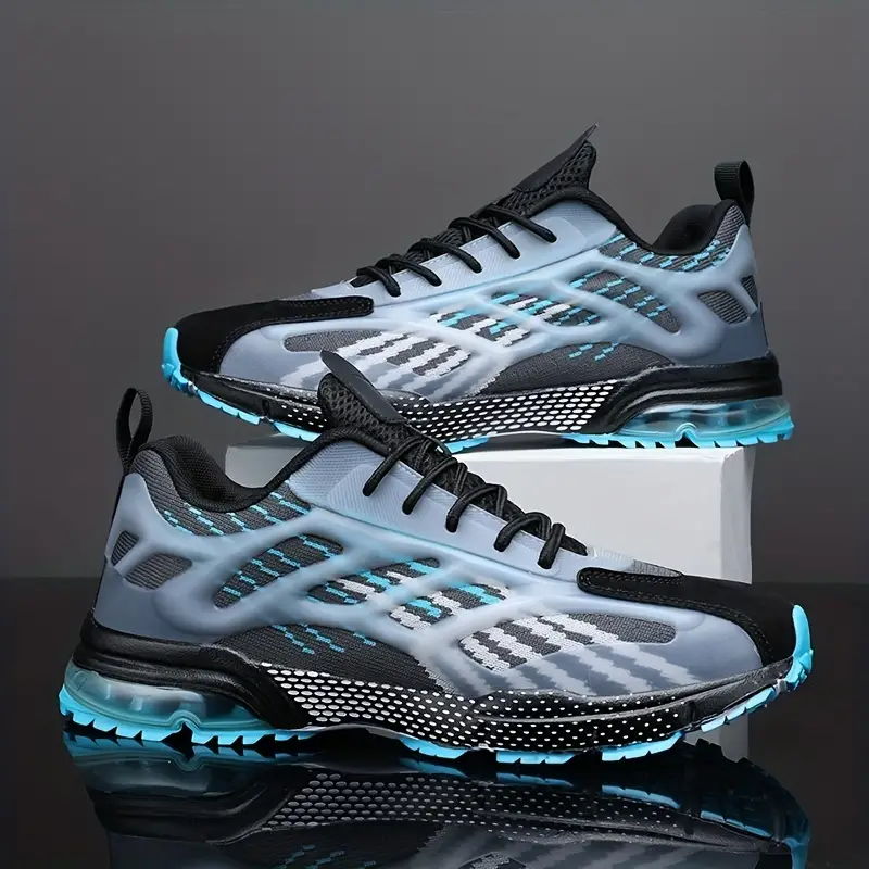 mens air cushion basketball shoes lightweight breathable shock absorbing sneakers for running walking jogging training