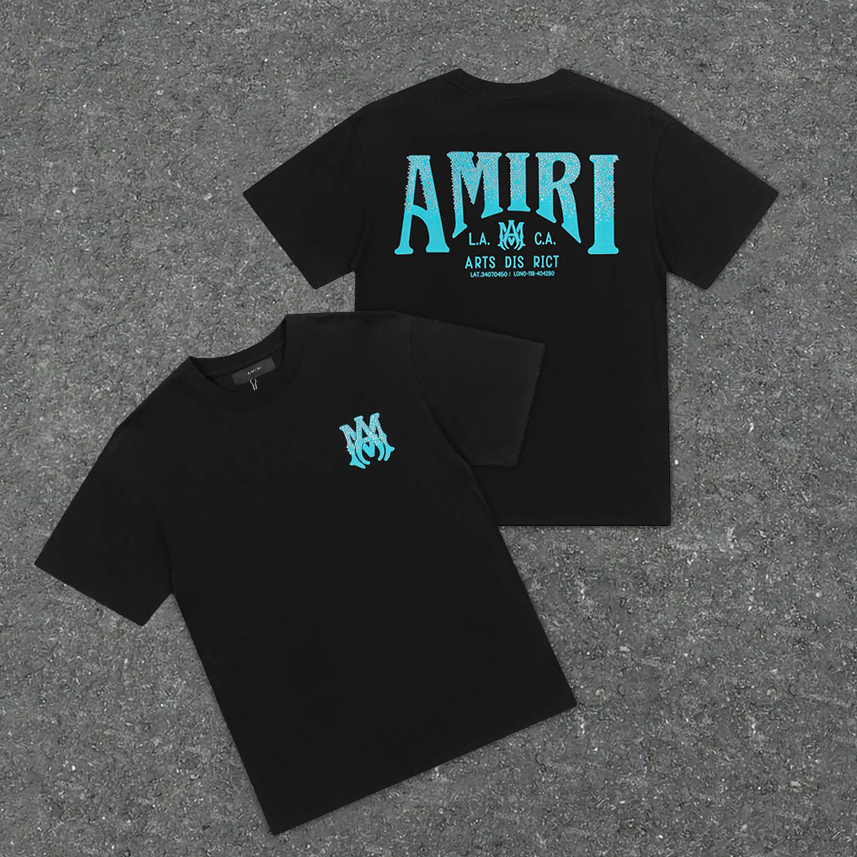 AMIRI AM Logo 100% Cotton Short Sleeve T-Shirt
