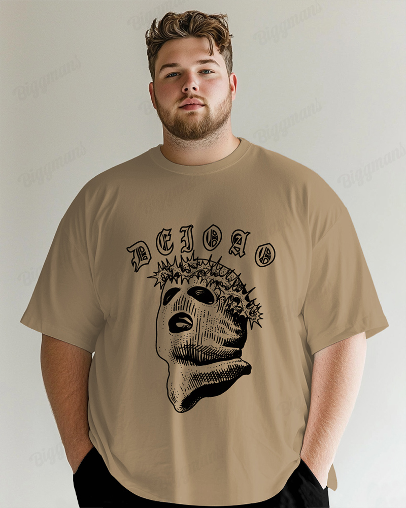 100% Cotton-Thorns Hat Men's Loose Plus Size Short Sleeve T-Shirt