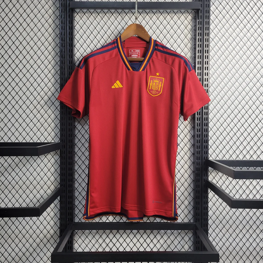 2022 World Cup Spain Home Soccer Jersey Thai Quality