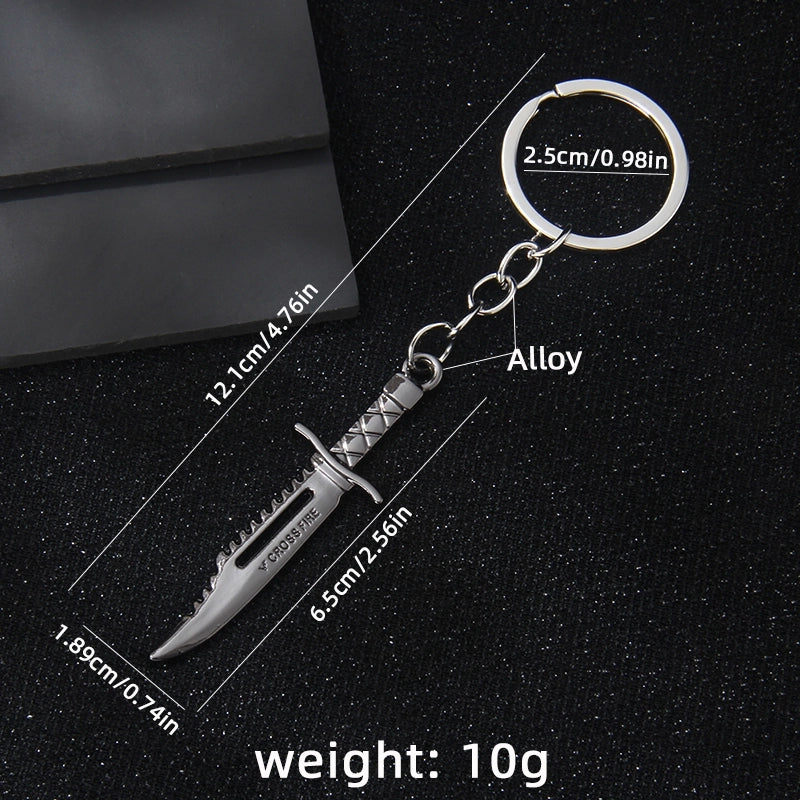Retro Punk Sword Alloy Unisex Keychain