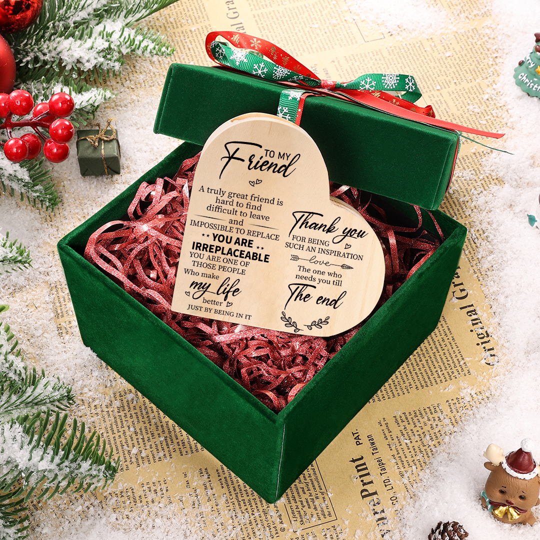 To My Friend Wooden Heart Candle Holder "Thank you for being such an