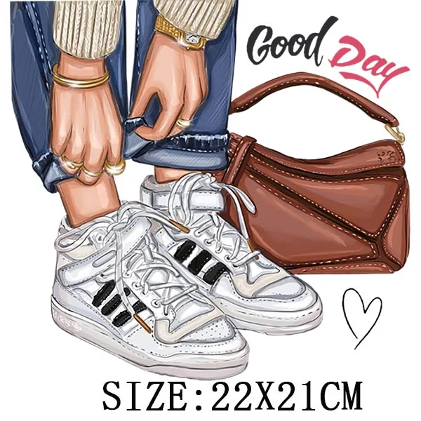 Beautiful Legs Thermal Stickers On T-shirt DIY Washable Iron On Transfers For Clothing Funny Design Patches On Clothes Appliqued