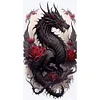 (Big Size) Dragon And Rose - 11CT Stamped Cross Stitch 40*70cm/15.75*27.56in