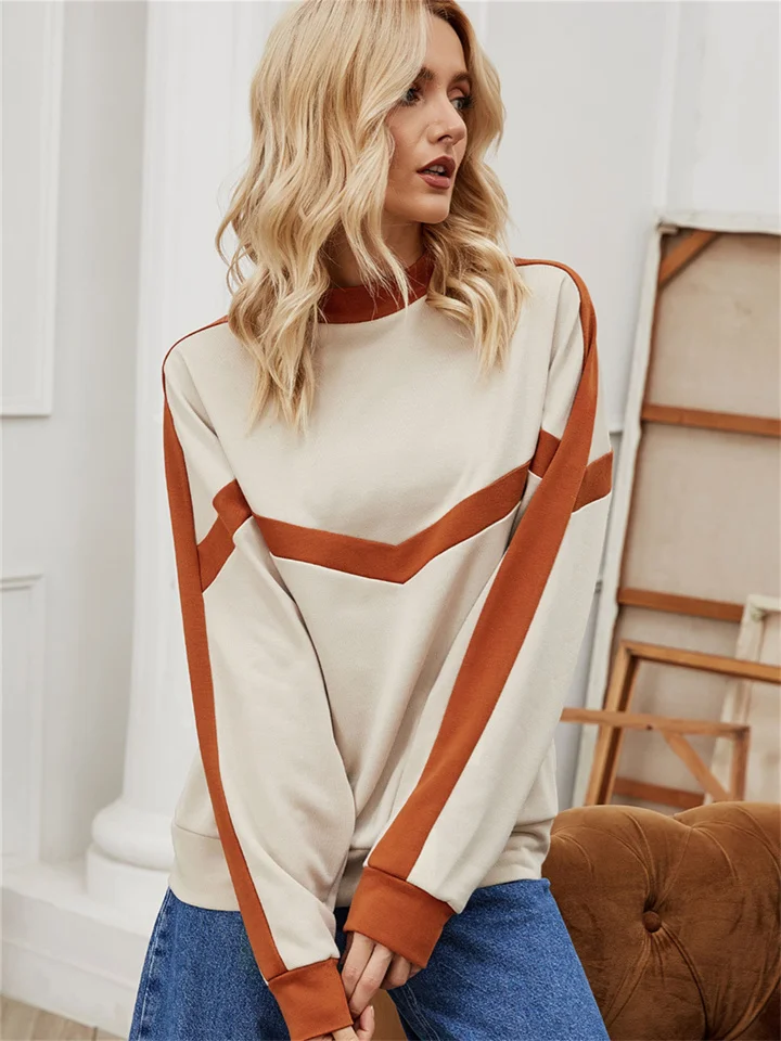 Small Fresh Sweater Set Head Loose Women's Fashion Fall New Korean Version of The Spelling Color Outside Wear Tops