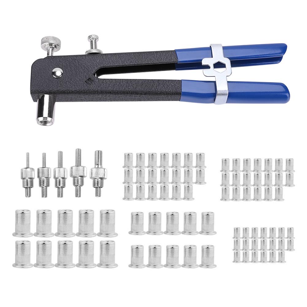 

86pcs Hand Riveter Nut Rivet Gun Kit M3-M8 Manual Threaded Nut Rivet Tool, 501 Original