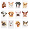 12pcs Dogs 5D DIY Square Drill Diamond Painting Kits for Adults Beginners Home Decor Diamonds Paintings Gem Art 5.91x7.09in