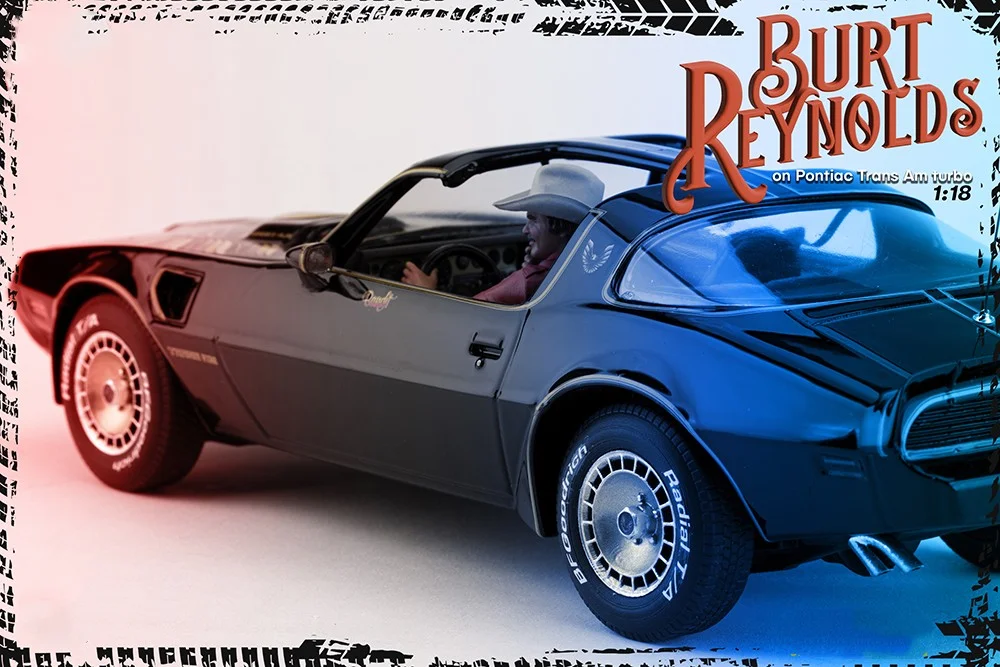Burt Reynolds on Pontiac Firebird Trans Am 1980 - FREE SHIPPING