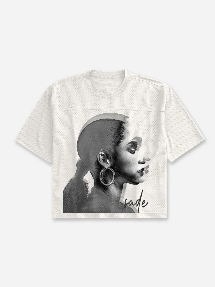 Sade Adu Print Casual Short Sleeve T-shirt
