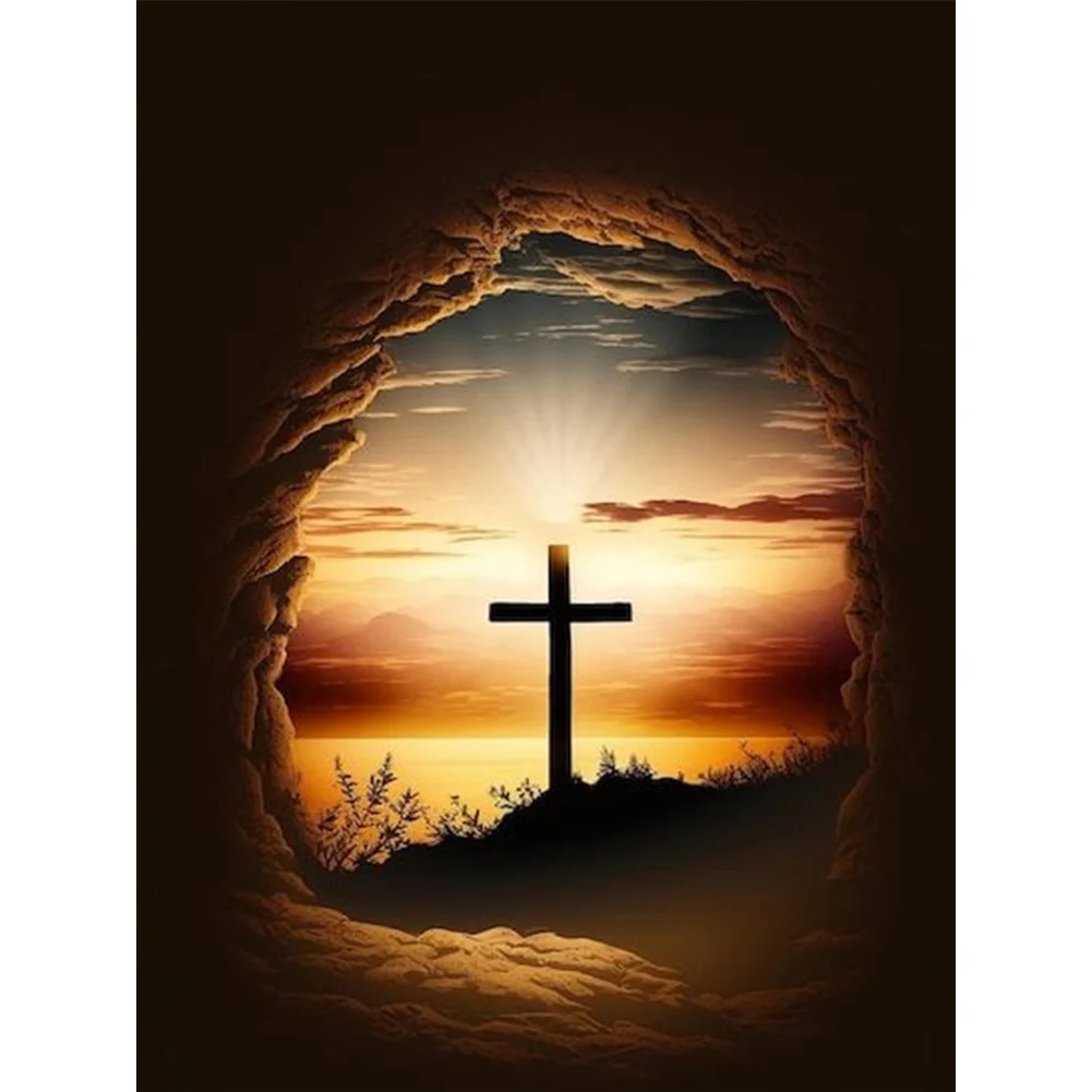 3pcs Diamond Painting - Full Round Drill - Faith(Canvas|30*40cm)