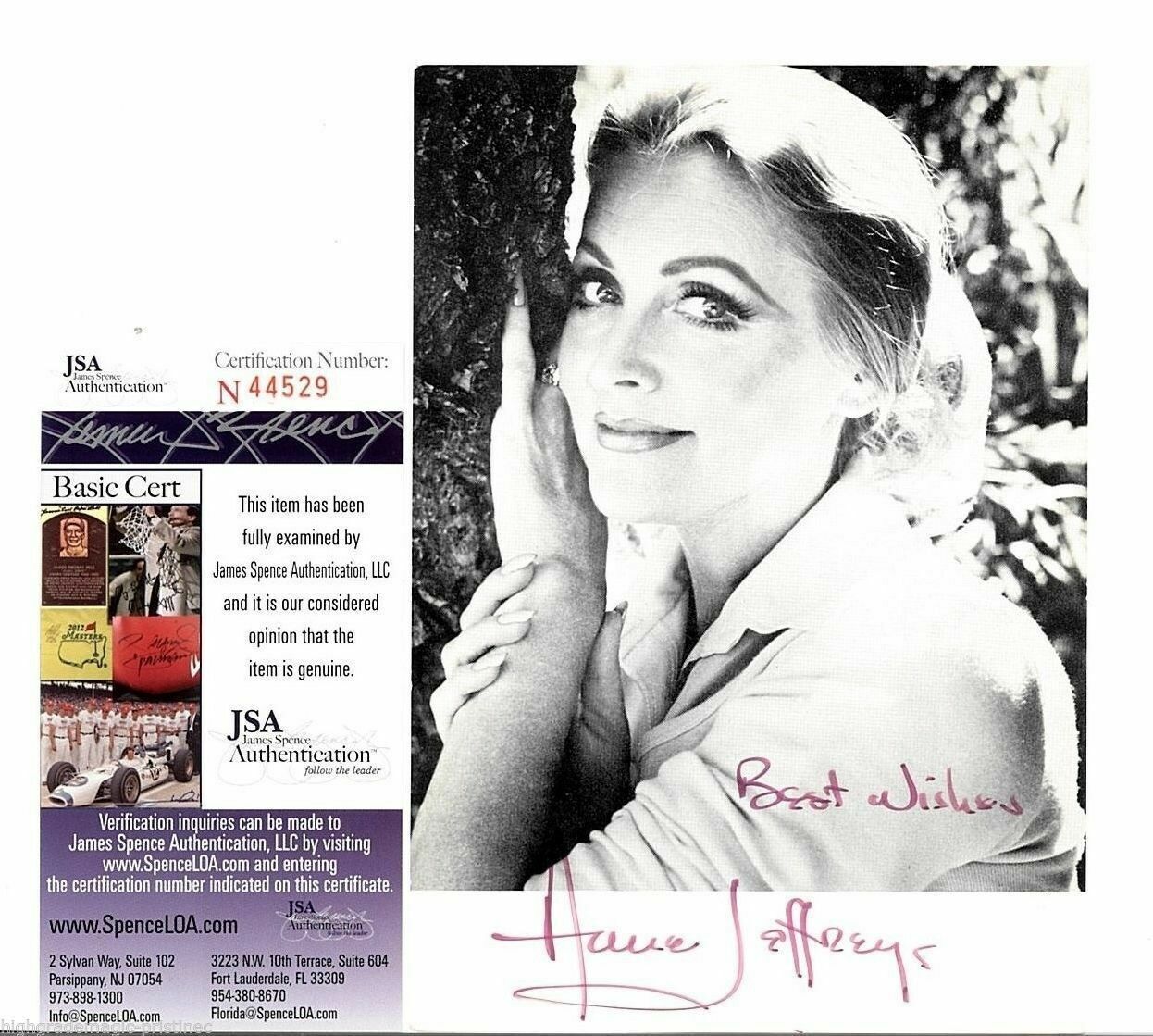 ANNE JEFFREYS ACTRESS SIGNED 5X7 JSA AUTHENTICATED COA #N44529