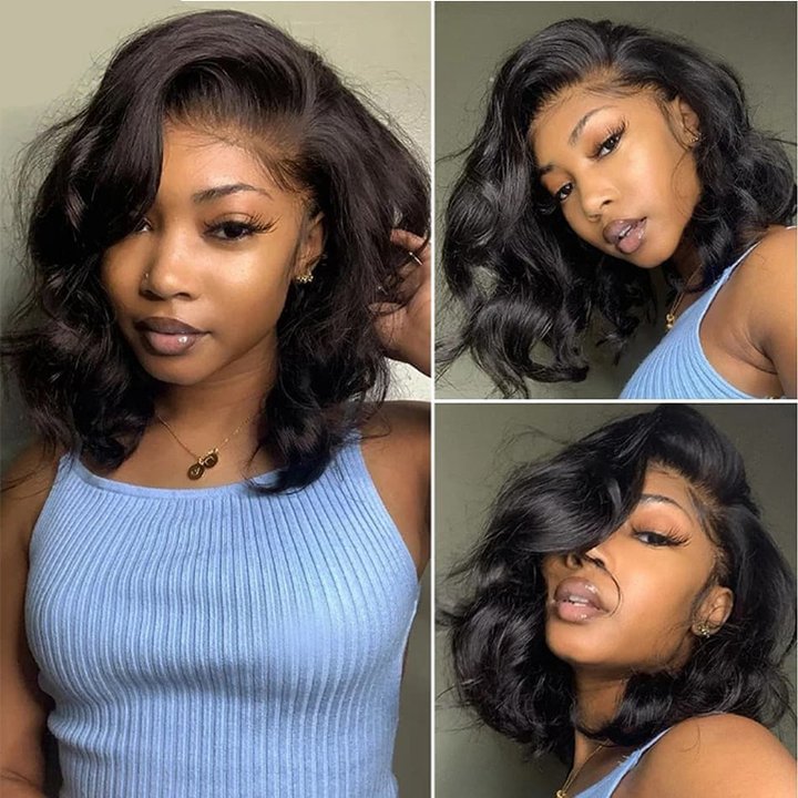 Black Wave Lace Frontal Wigs Free Middle Part US Mall Lifes