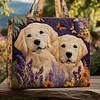 Joyful Pups Quilted Tote Bag GFTONT2345🔥All items are shipped in a default size of 15x14 inches.