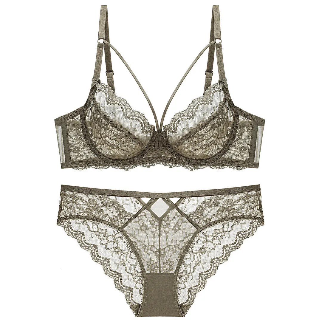 Churchf French Pure Lingerie Sexy Lace Bra Set Female Senior Feeling Bra Small Agglomeration Bra Thin Model