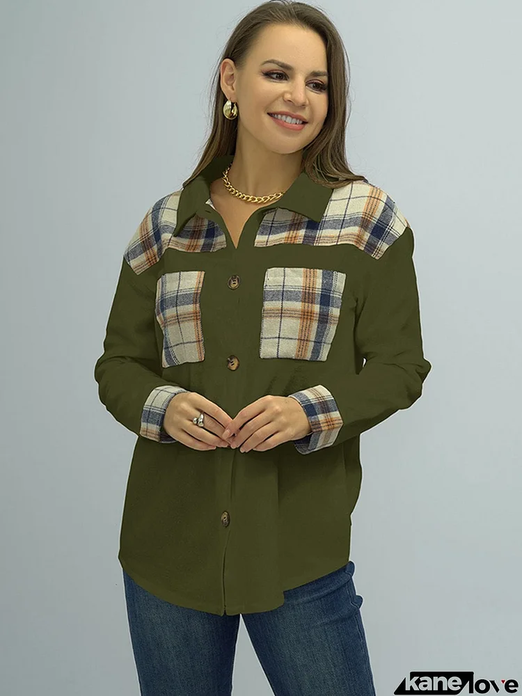 Plaid Dropped Shoulder Shirt