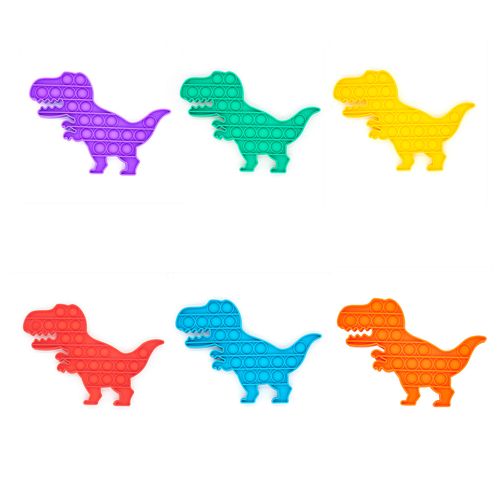 

Cartoon Dinosaur Push Bubble Sensory Toys Silicone Fun Decompression Toys, Yellow, 501 Original