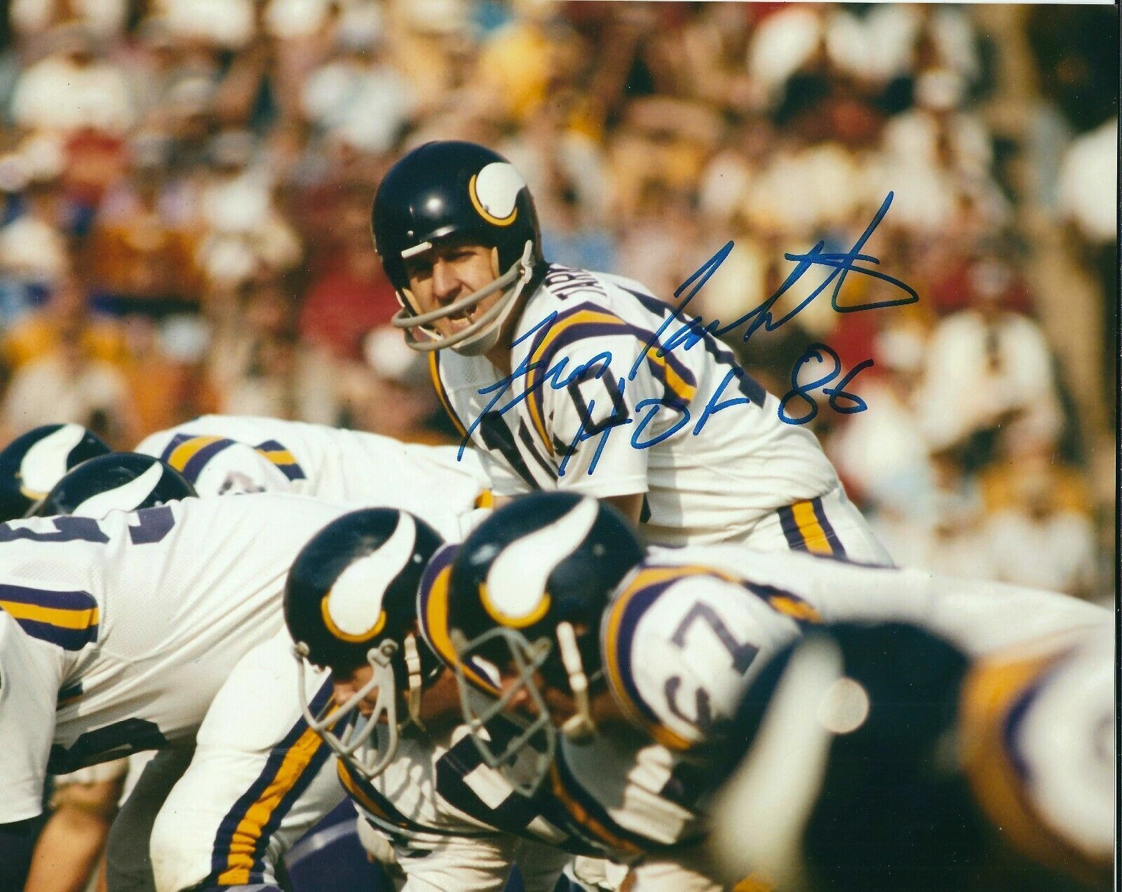 Fran Tarkenton Autographed Signed 8x10 Photo Poster painting ( HOF Vikings ) REPRINT