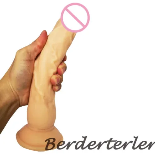 pornhint Pornhint 24*4.5CM Soft Silicone Dildo Penis with Suction Cup for Women Adult Sex Toys