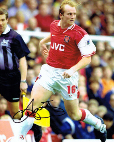 John Hartson GENUINE SIGNED Arsenal FC 10x8 Photo Poster painting AFTAL