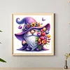 Tulipe et gnome-drille ronde peinture diamant-30*30cm