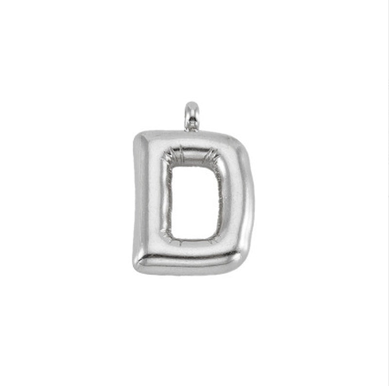 2 Pieces 24mm 304 Stainless Steel Letter Pendant Chain