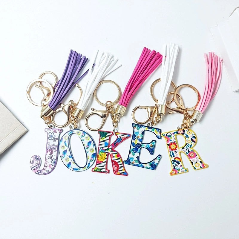 Elegant Streetwear Letter Pu Leather Alloy Women’s Bag Pendant Keychain