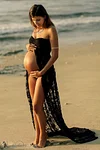 Pregnant Maternity Photography Front Fork Lace Maxi Dress