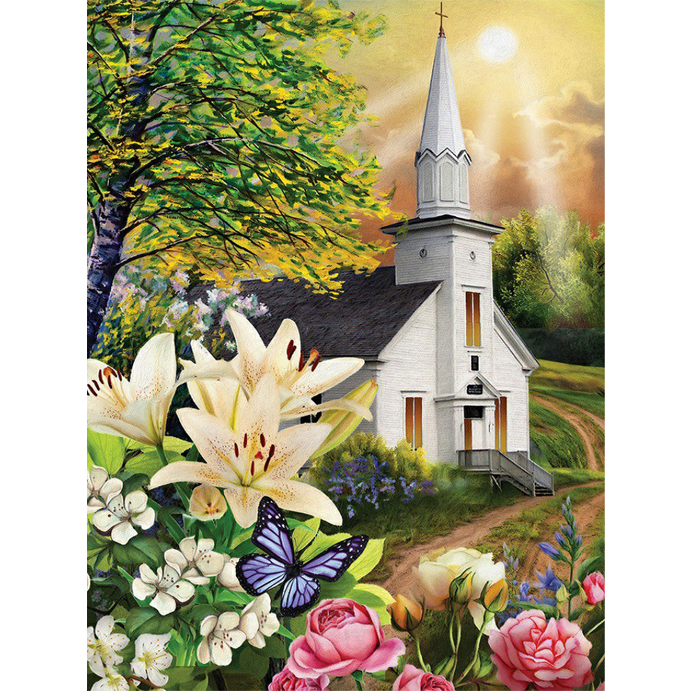 

Church Scenery - Round Drill Diamond Painting - 30*40CM, Round diamond 30*40cm, 501 Original